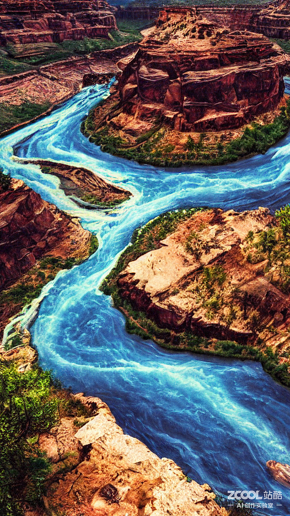 #AI创作实验室#山脉川流