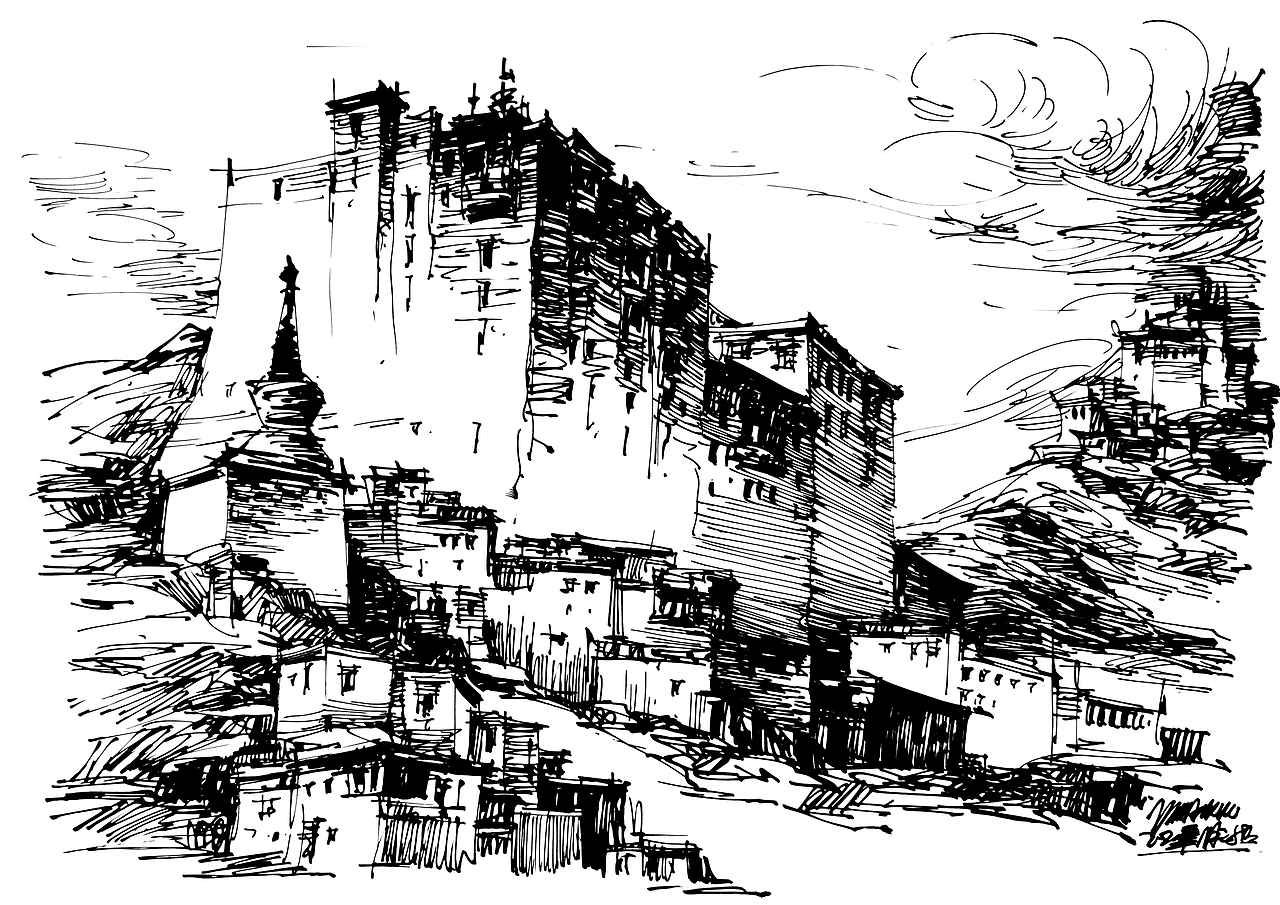 笔尖下的黑白世界-白鹿猿钢笔速写作品(2020精选)|纯艺术|绘画|白鹿猿