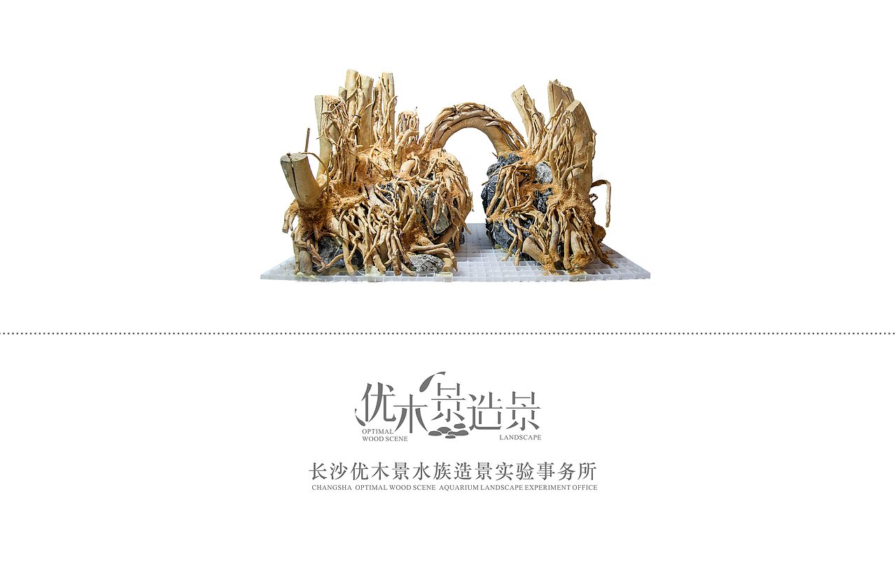 鱼缸草缸杜鹃根珊瑚沉木青龙石整体鱼缸骨架作品