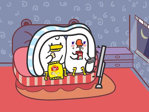 躺倒鸭微信表情第一弹情侣篇