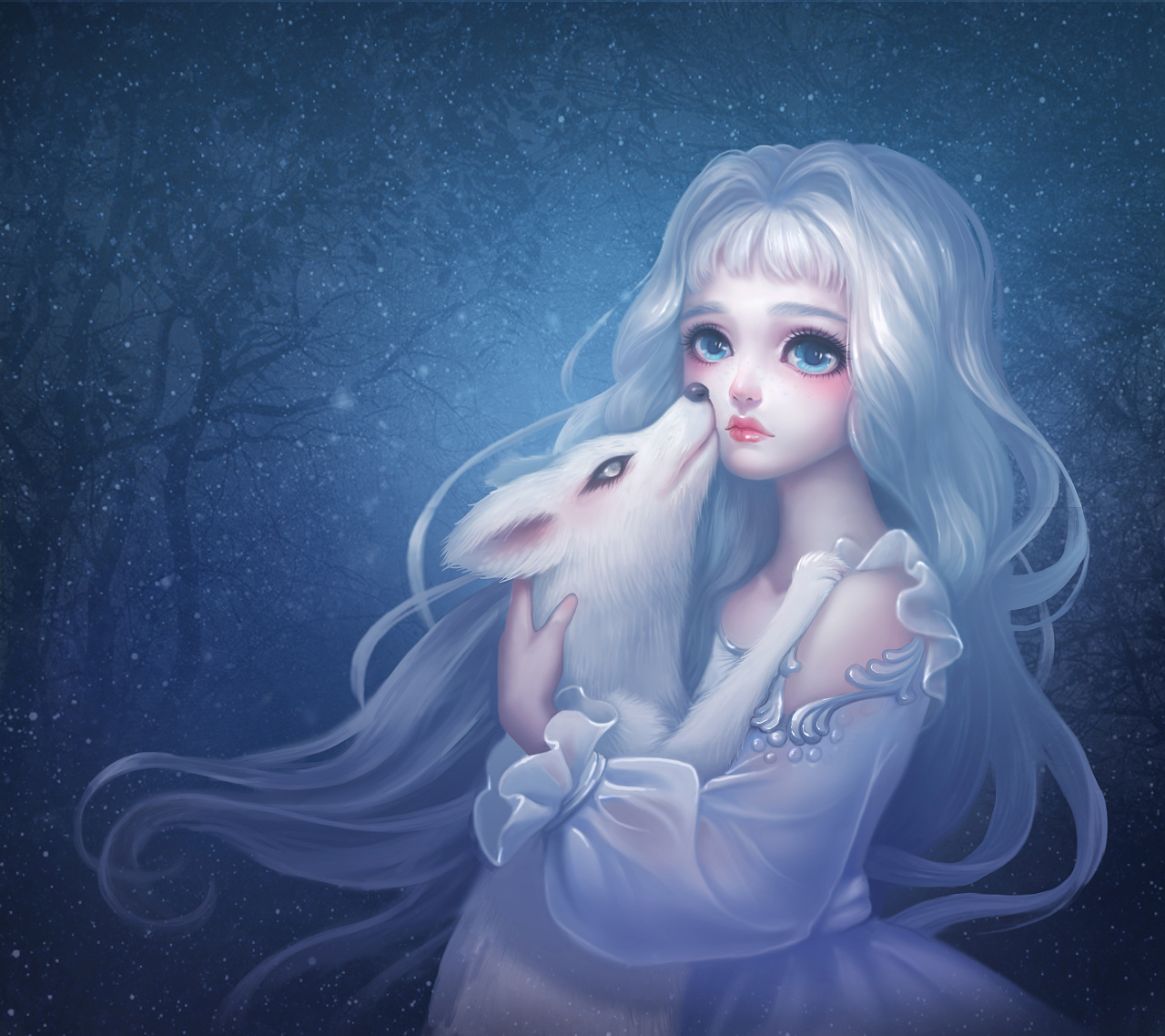 风格练习:女孩与狐狸