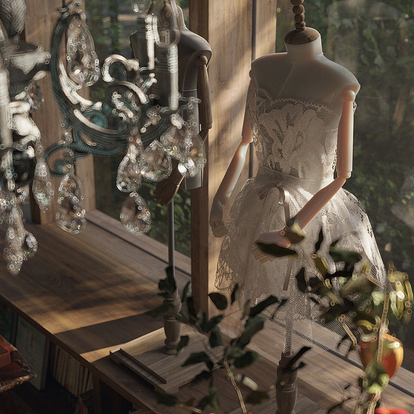 阳光空气下的房子