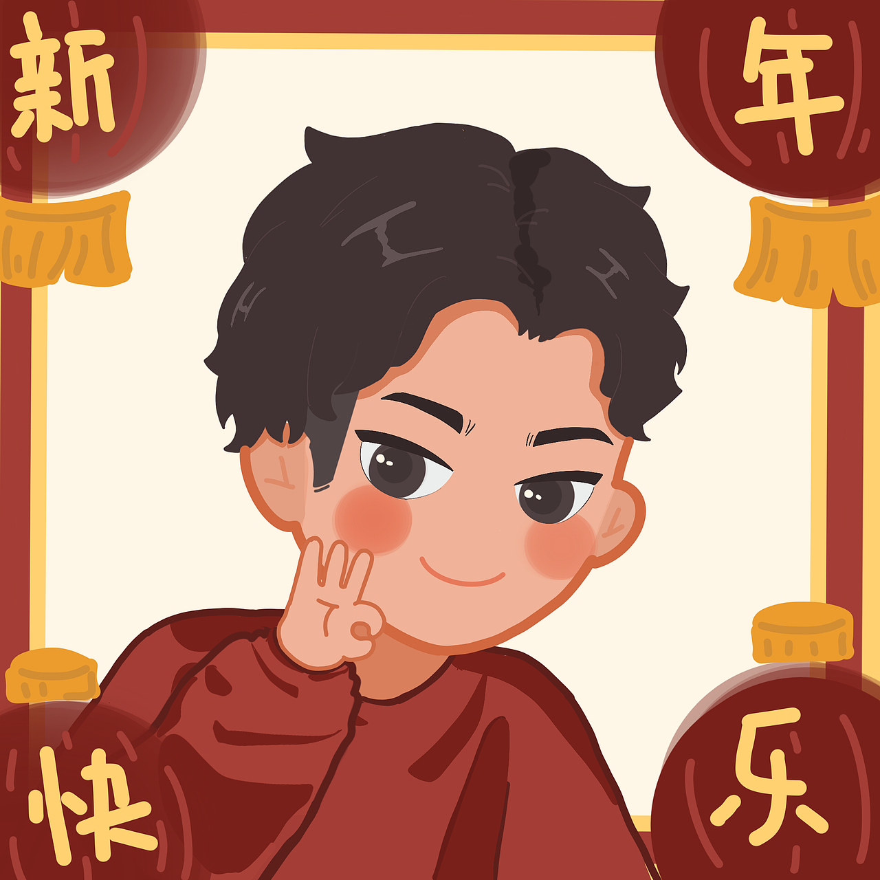 手绘卡通头像/情侣头像