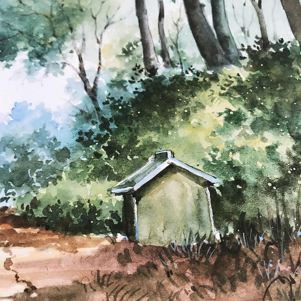 【米蒂风景水彩】千与千寻背景画