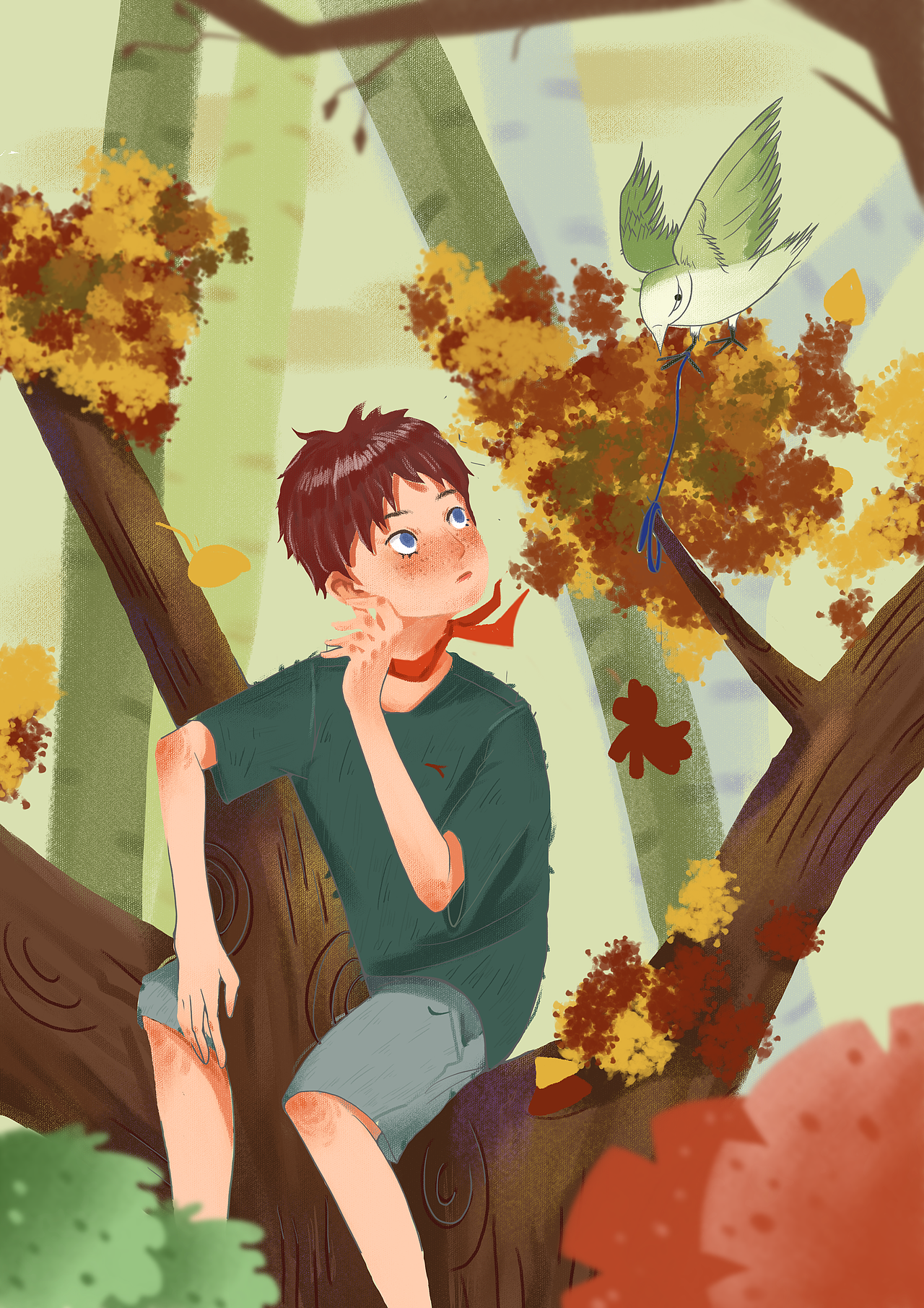 被困住的鸟儿（图ZMjM1NzY2OTQ0） - 创作习作 - 站酷设计师吃一口糖原创素材 - 站酷ZCOOL