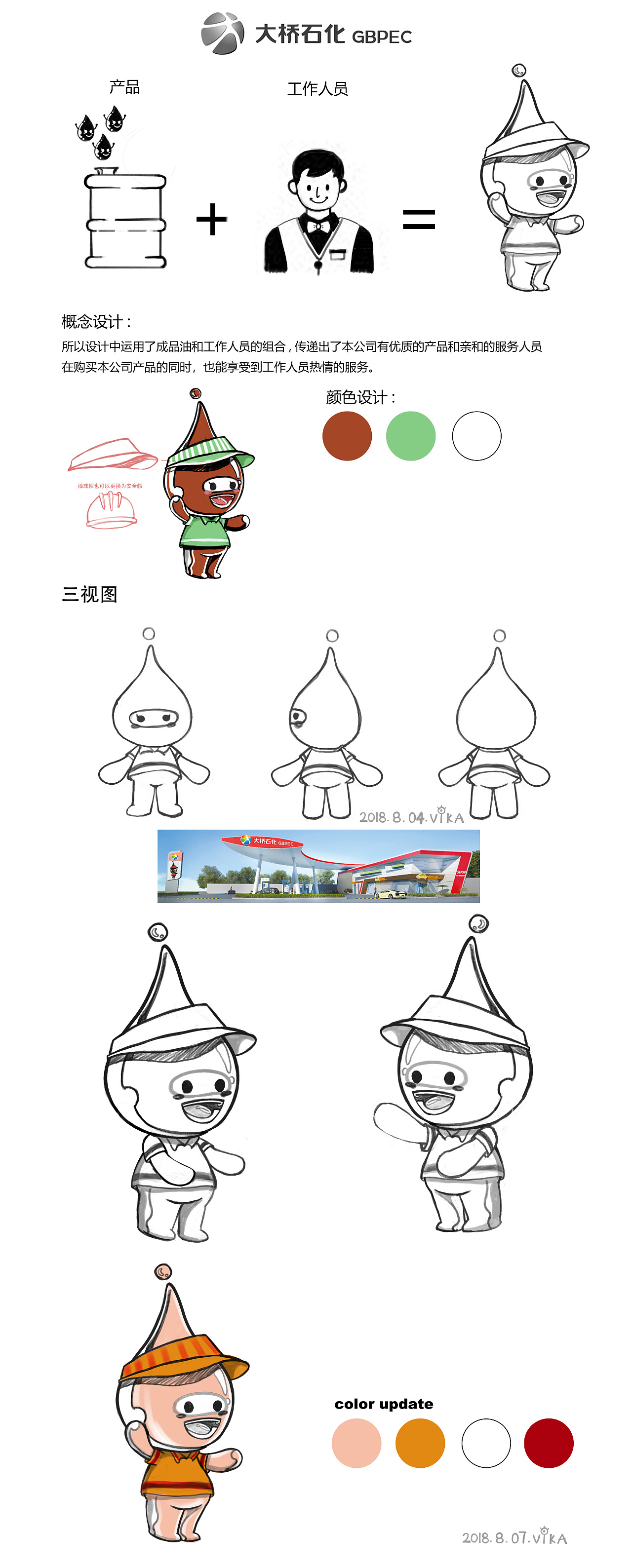 大桥石化吉祥物设计（图ZMTI0NjY4MTk2） - 商业插画 - 站酷设计师vika_kaka原创素材 - 站酷ZCOOL