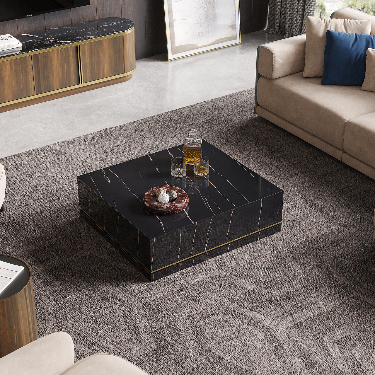 轻奢客厅系列（图ZMjQ0NTE1Mzg4） - 建筑/空间 - 站酷设计师Bentzen原创素材 - 站酷ZCOOL