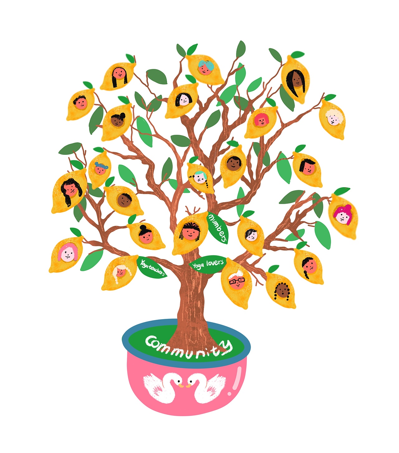 voicer线上杂志lululemon插画约稿（图ZMjY4NzYyNjM2） - 商业插画 - 站酷设计师小结核ya原创素材 - 站酷ZCOOL