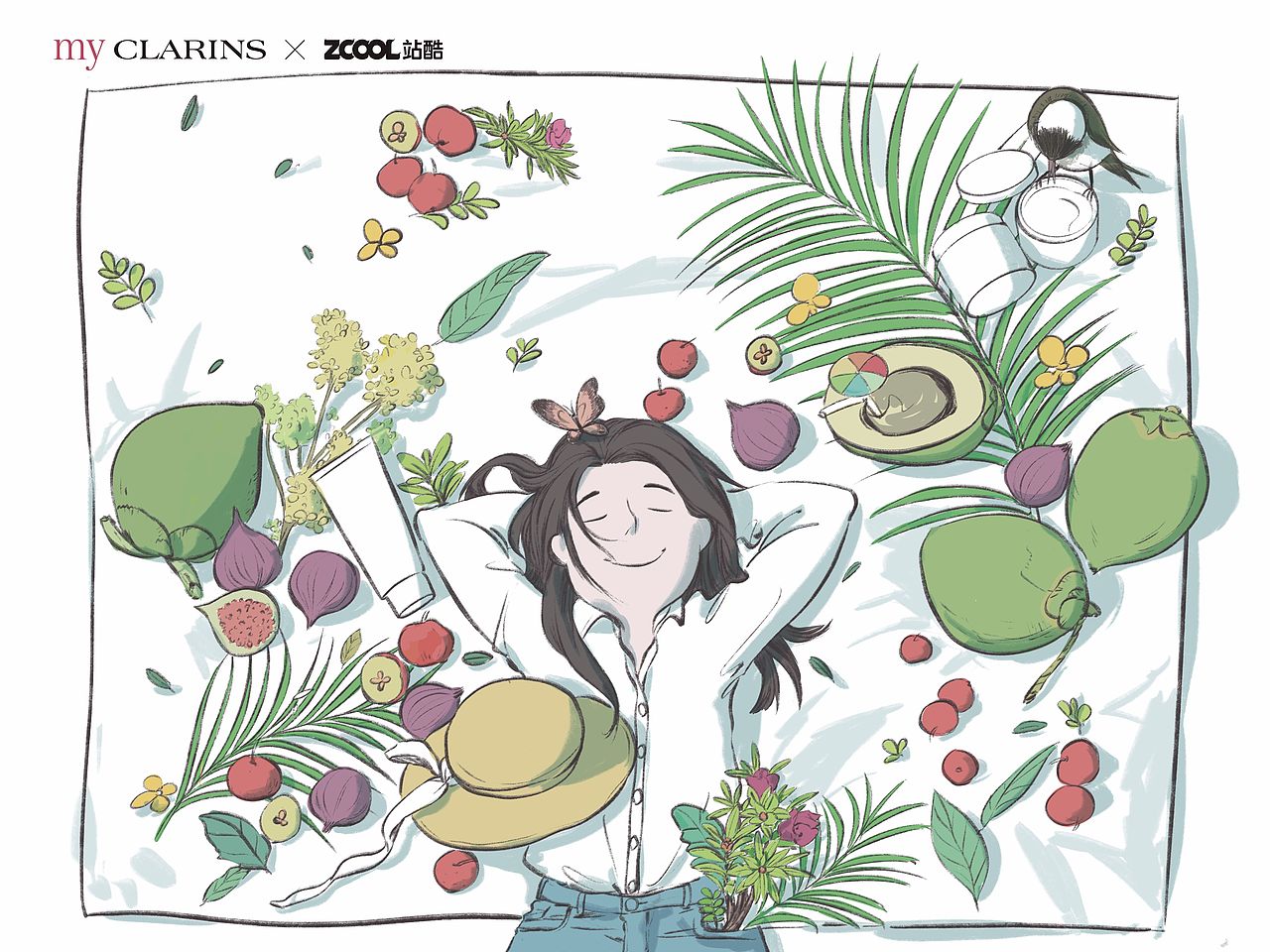 #my CLARINS 寻找天然好食肌# 一起野餐吧！（图ZMjk0NzE5MzIw） - 海报 - 站酷设计师Qin的主页原创素材 - 站酷ZCOOL