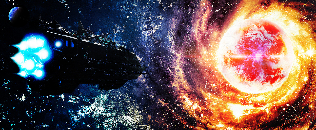 星空和宇宙飞船