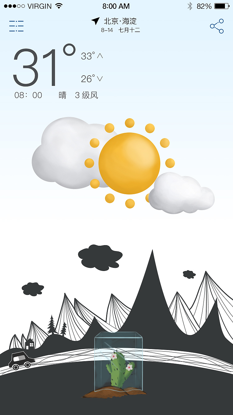 花花天气APP——脸萌工作室