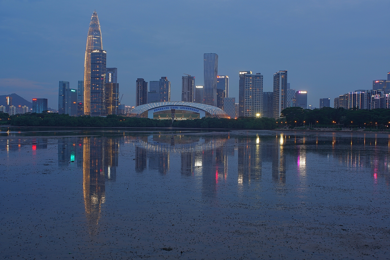 深圳湾夜景（图ZMjY1ODg0MzE2） - 风光摄影 - 站酷设计师何绍萍原创素材 - 站酷ZCOOL