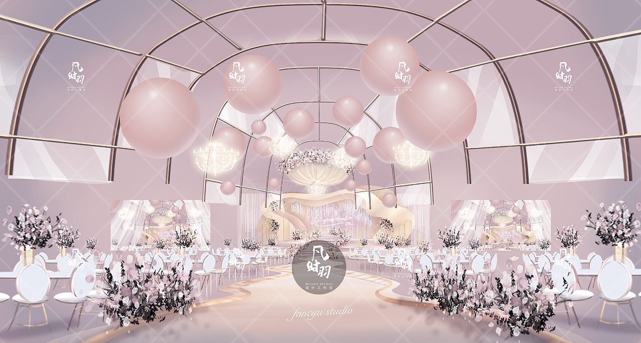 婚礼手绘 — 电脑ps「梦幻花园」（图ZMTQwNjY4ODQw） - 舞台美术 - 站酷设计师凡时羽设计工作室原创素材 - 站酷ZCOOL