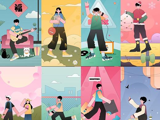 插画习作|节日碎片