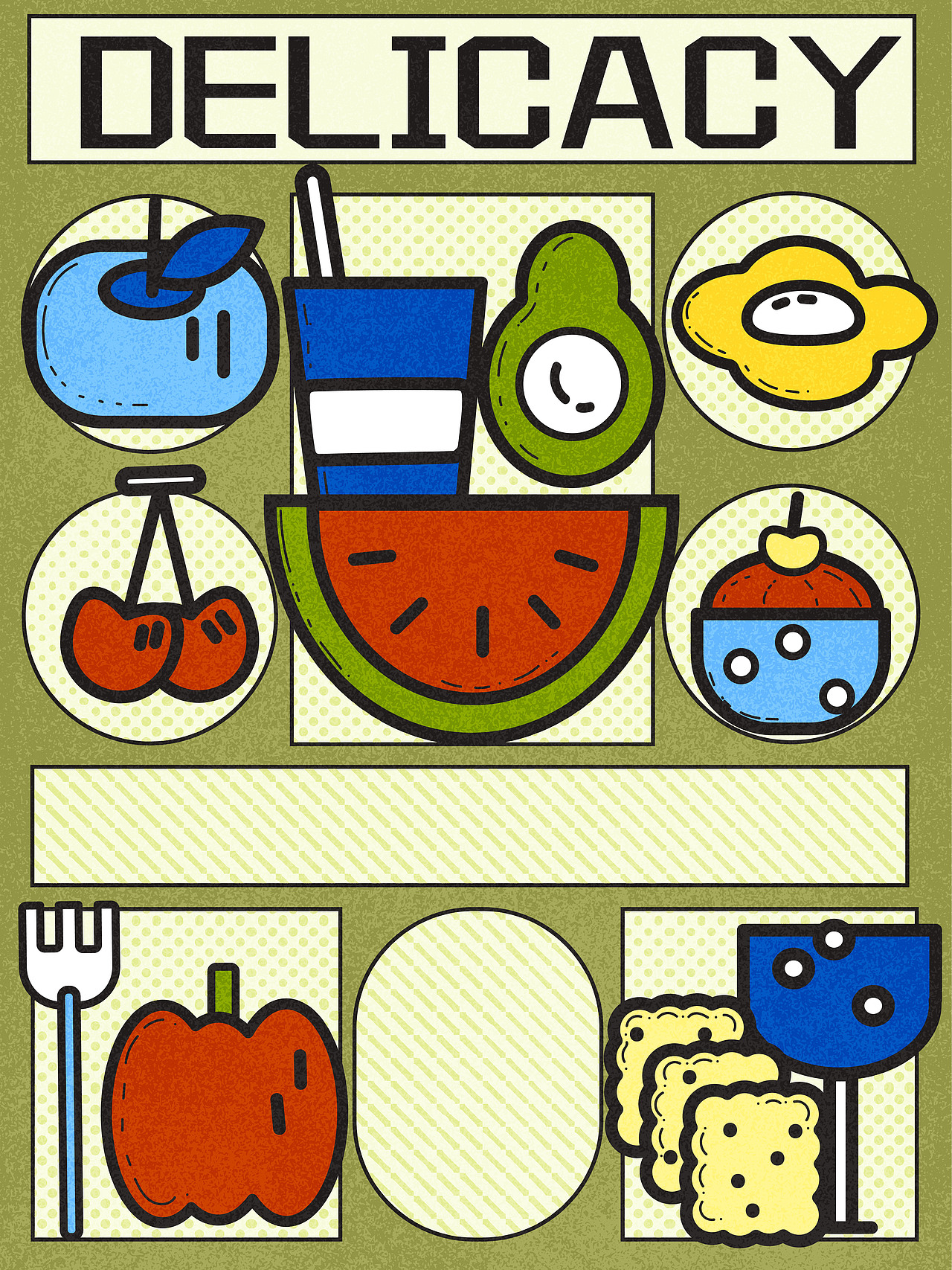 孟菲斯萌版简约海报（图ZMjI4NjA0Njgw） - 创作习作 - 站酷设计师阿皮皮hi原创素材 - 站酷ZCOOL