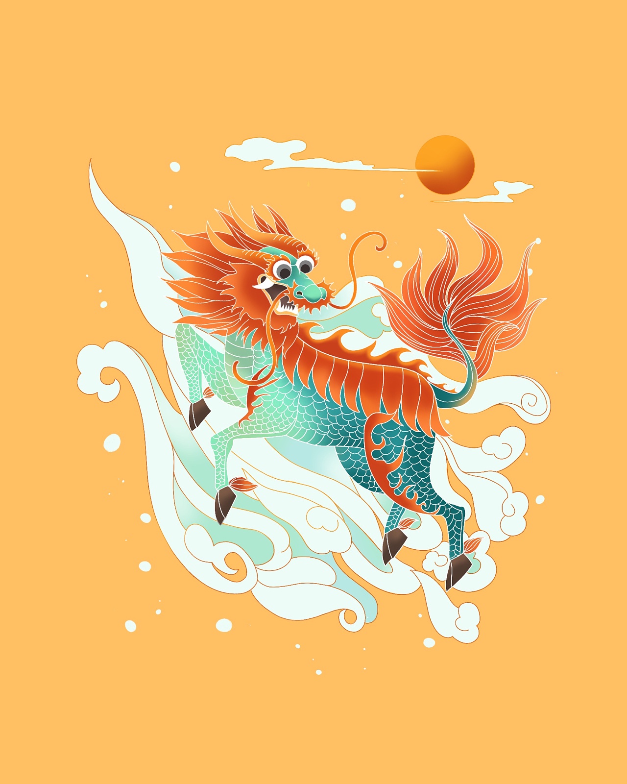 《瑞兽纳福》|插画|商业插画|一颗大西瓜yo - 原创作品 - 站酷 (zcool