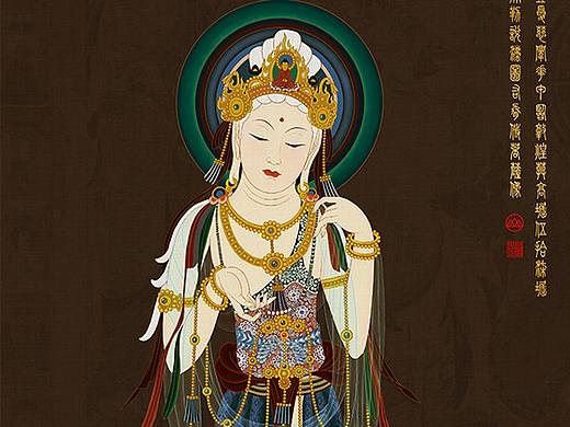 敦煌57窟 弥勒说法图胁侍菩萨像 ​​​​