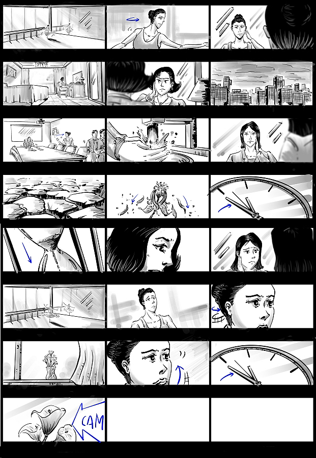 美容院广告分镜（图ZMzM0MTcxNzgw） - 设定/分镜 - 站酷设计师待业分镜师原创素材 - 站酷ZCOOL