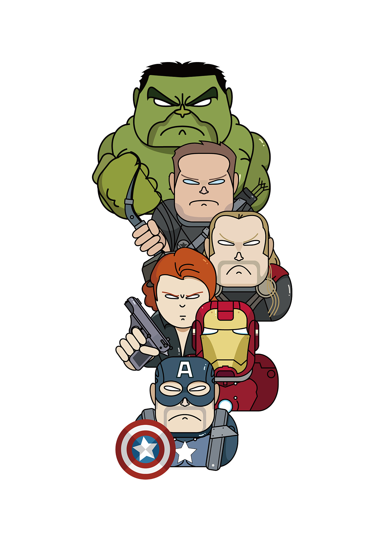 复仇者联盟 人物绘画