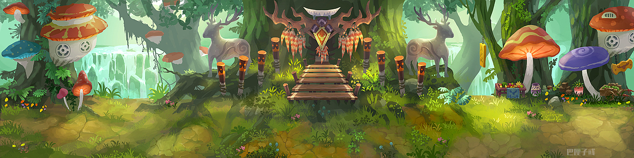 横版场景（图ZNTQ3NDMzNjQ=） - 游戏原画 - 站酷设计师磨西原创素材 - 站酷ZCOOL