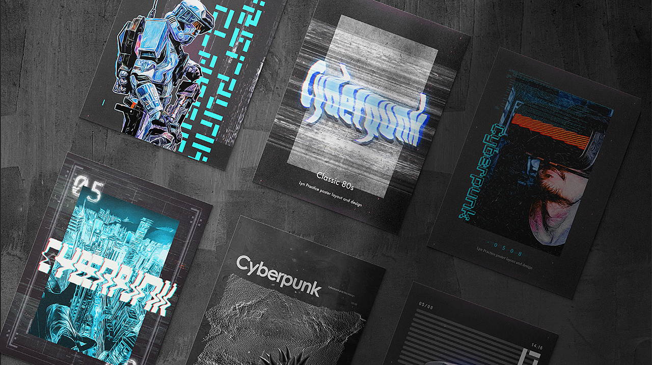 赛博朋克风格海报设计练习（图ZMTYwMDcyMDI0） - 宣传物料 - 站酷设计师Lyyy丶原创素材 - 站酷ZCOOL