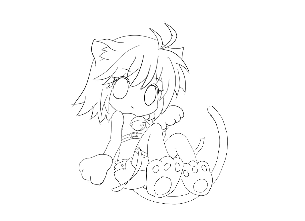 动漫人物勾线上色