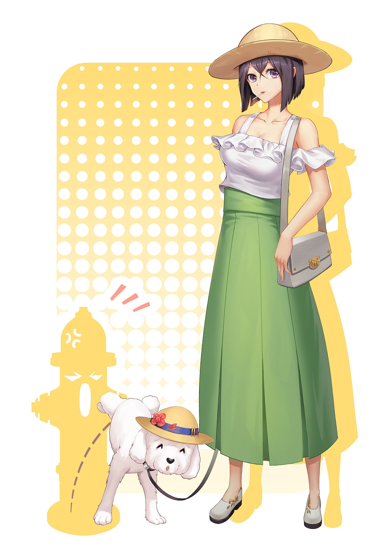 以前画的一些二次元作品