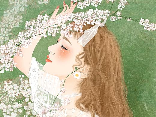 花季少女插画