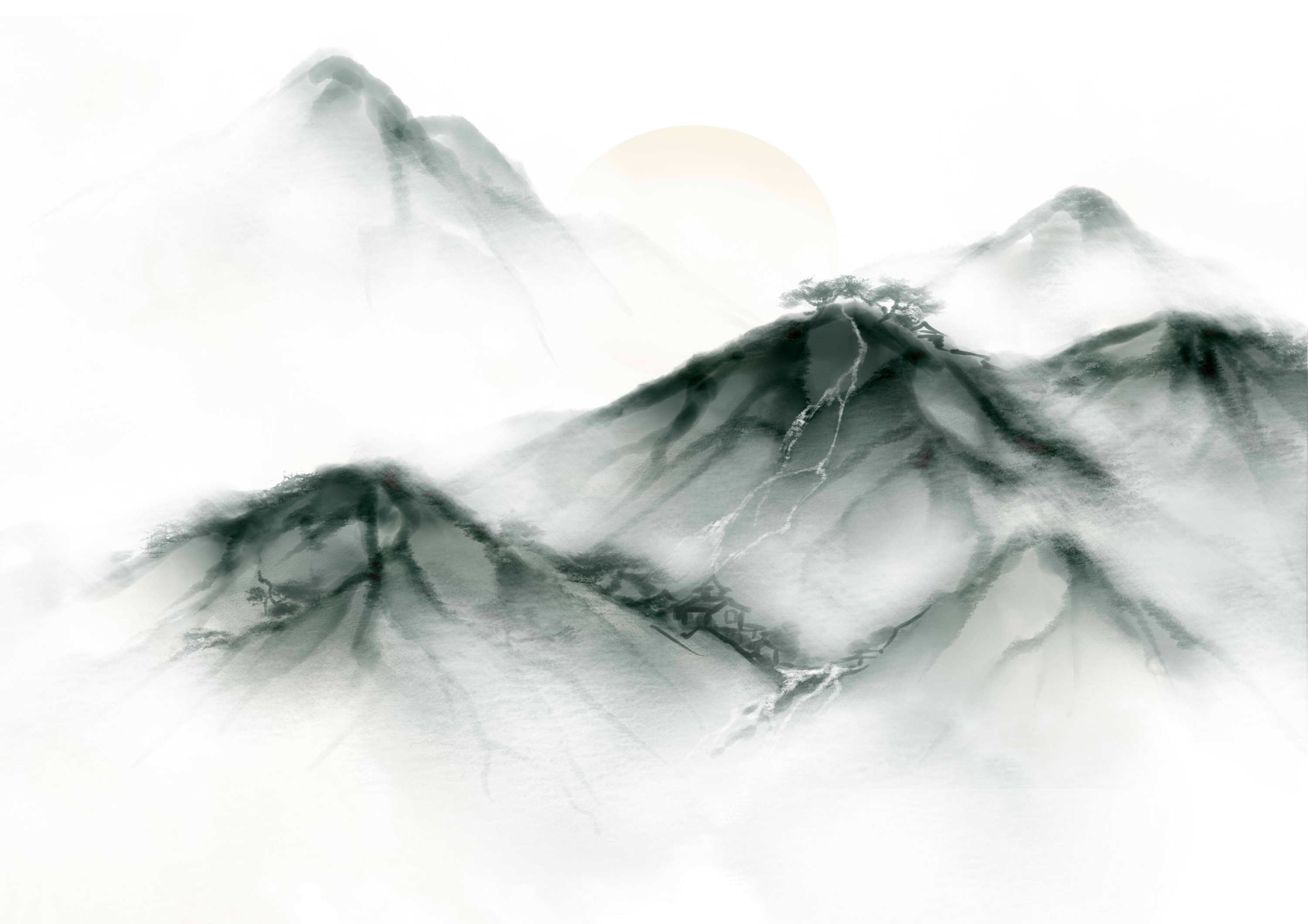 山水|插画|艺术插画|璃耒 - 临摹作品 - 站酷 (zcool)