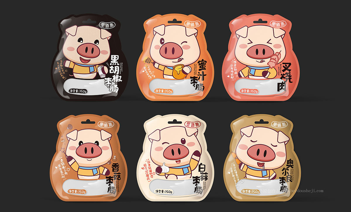 北斗设计创意出品·秋林红肠Q系列包装设计案例（图ZMTQyMzU3Mzg4） - 包装 - 站酷设计师北斗设计原创素材 - 站酷ZCOOL
