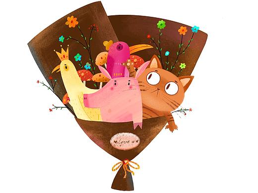 礼物（个人主页-ZNDE5MDIwMDQ=） - 儿童插画 - 站酷设计师九臣创想品牌设计原创素材 - 站酷ZCOOL