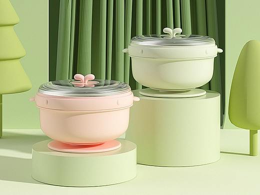 儿童保温碗建模渲染