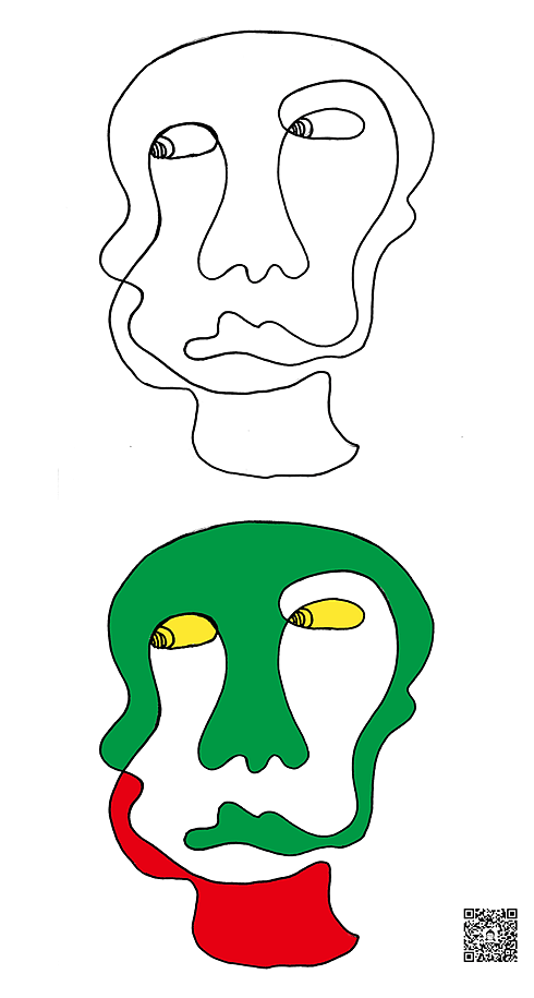 城市里的人（一笔画）