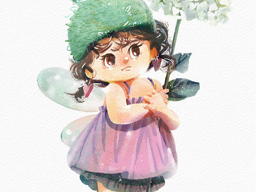 Procreate儿童插画风格全身像