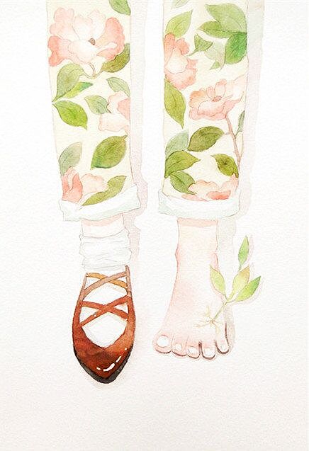 水彩 手绘 原创 插画 文艺清新