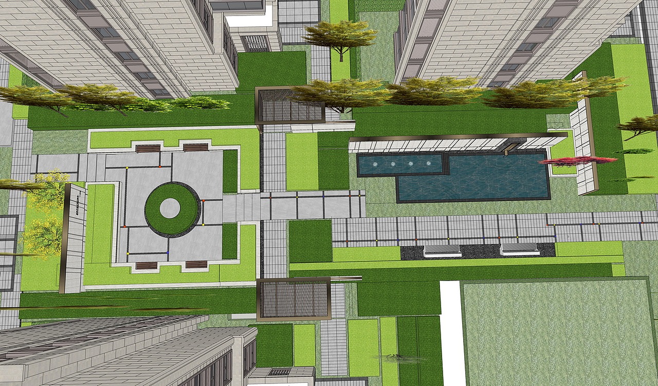 龙湖春江天玺大区景观SU模型下载（图ZMjczMzU3ODY0） - 景观设计 - 站酷设计师素模网原创素材 - 站酷ZCOOL