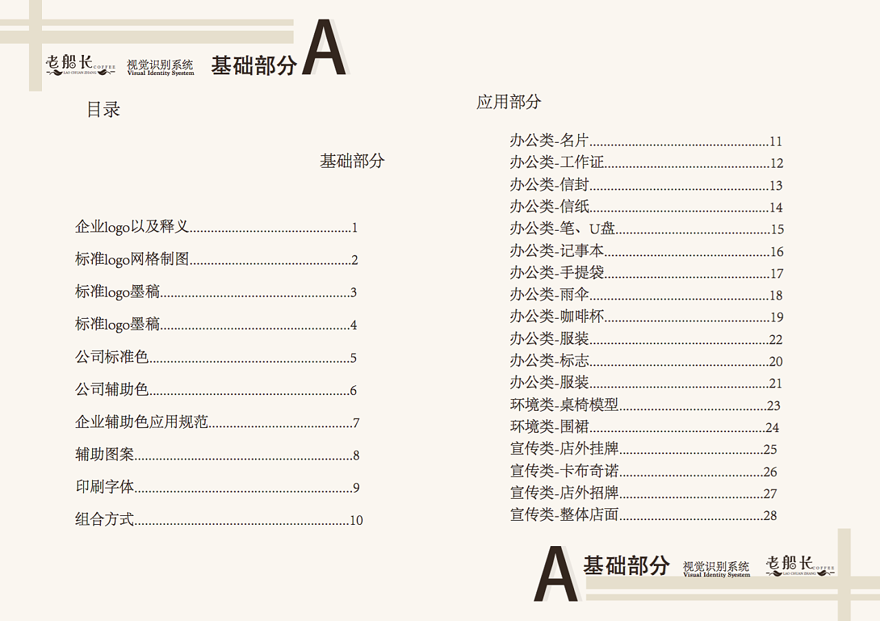 咖啡店vis视觉识别系统