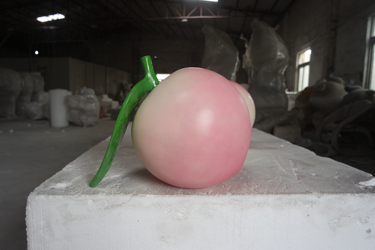 户外果园景观摆件定制玻璃钢桃子雕塑仿真水果道具美陈