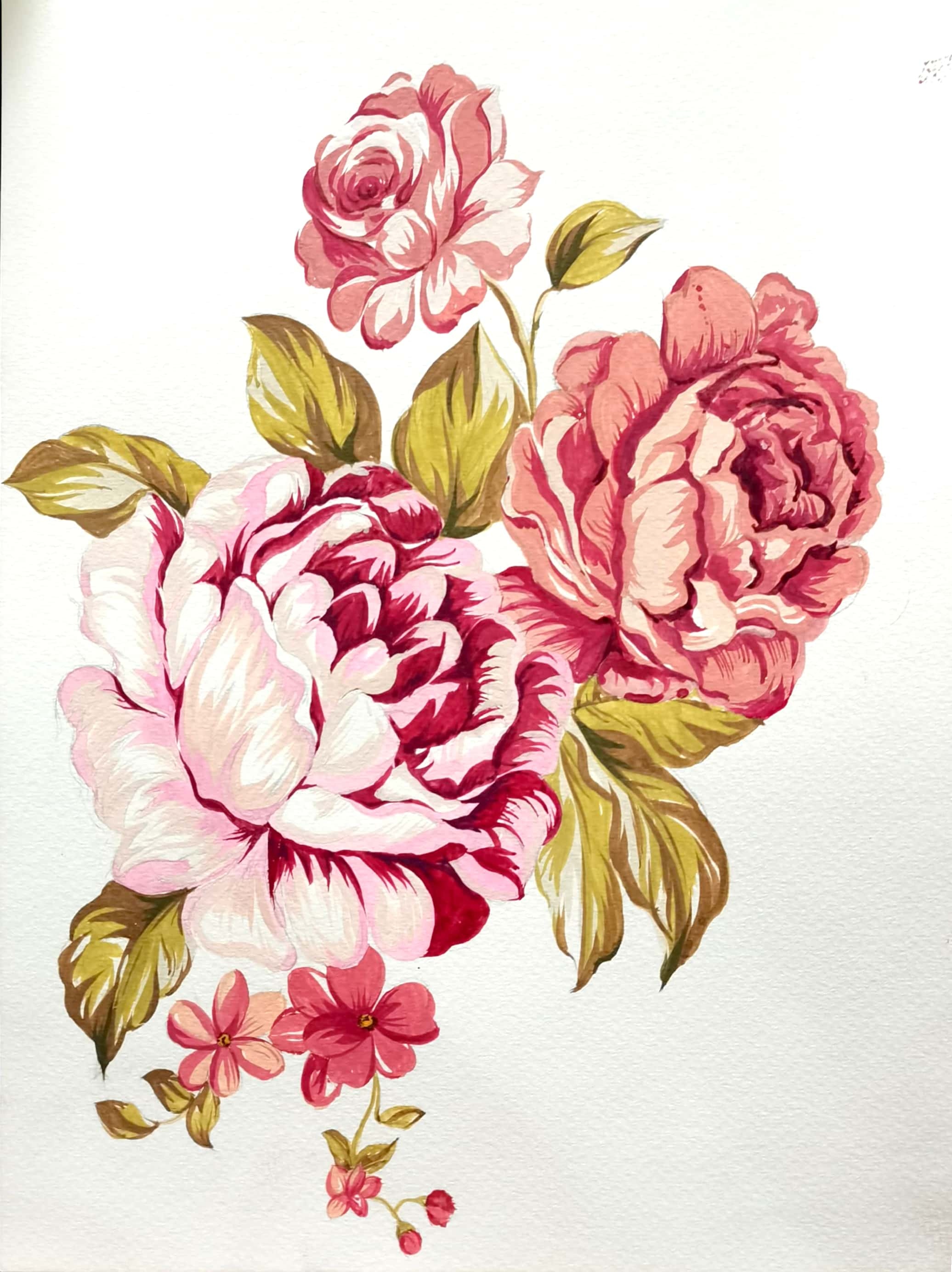 花卉|纯艺术|水粉|z87835729 - 临摹作品 - 站酷 (zcool)