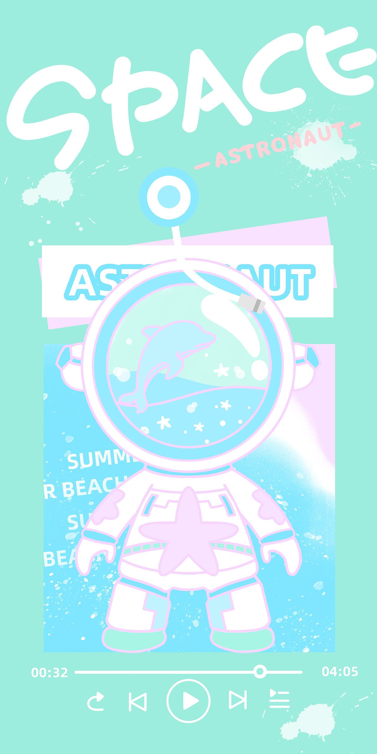 宇航员插画设计包装 手机壳耳机壳平板 IP阳光太空人02（图ZMzIyMTExOTU2） - 新锐潮流插画 - 站酷设计师潮人轩原创原创素材 - 站酷ZCOOL