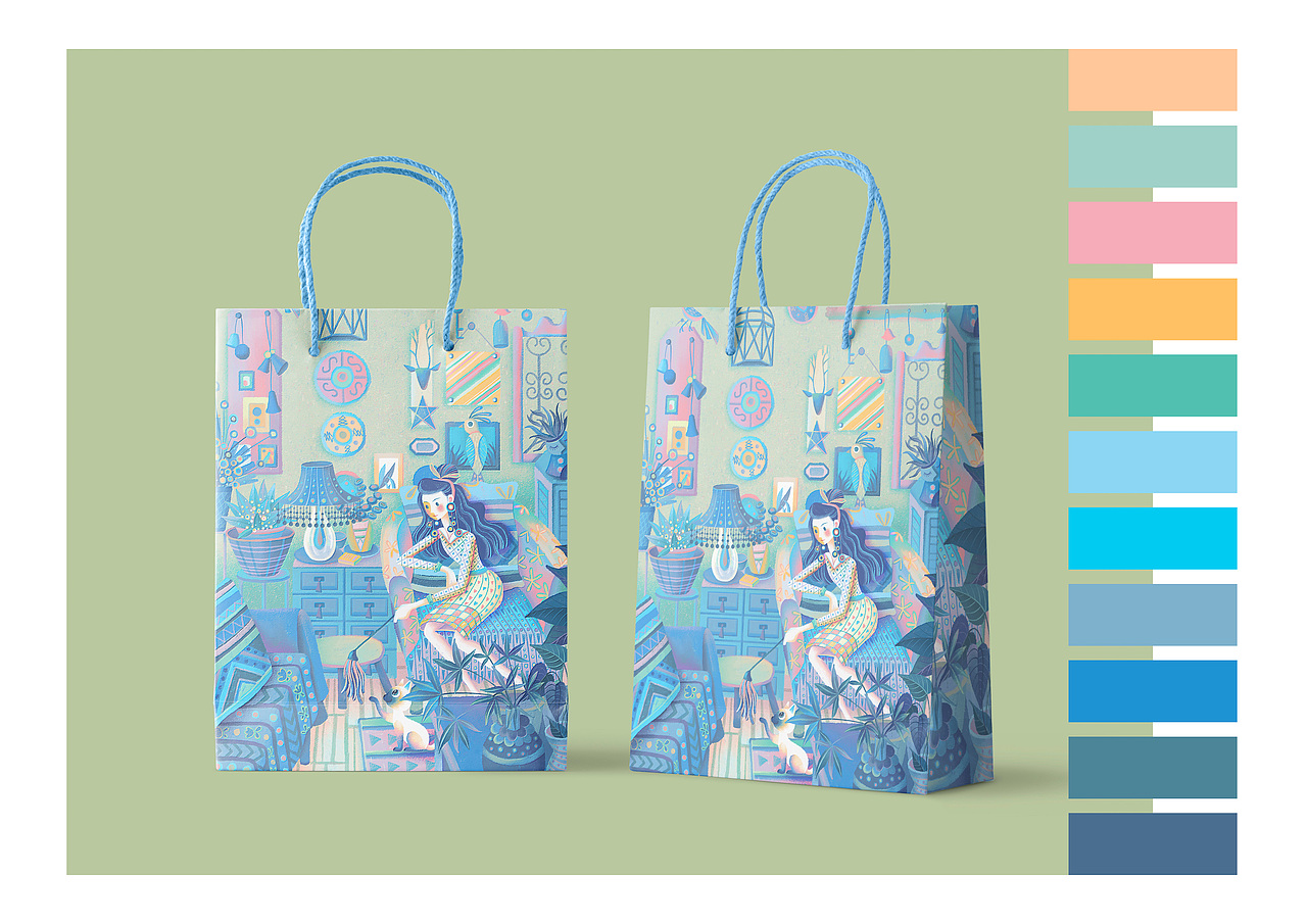 室内小场景系列（图ZMjcwODIzODE2） - 商业插画 - 站酷设计师泡椒喵喵喵原创素材 - 站酷ZCOOL