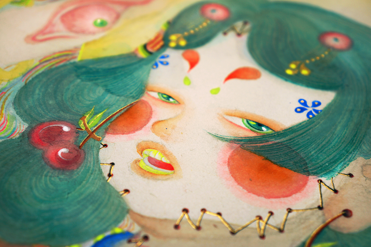 《如幻星.岁三百山蛟童女.祭月娥》白中南颜彩—人川集