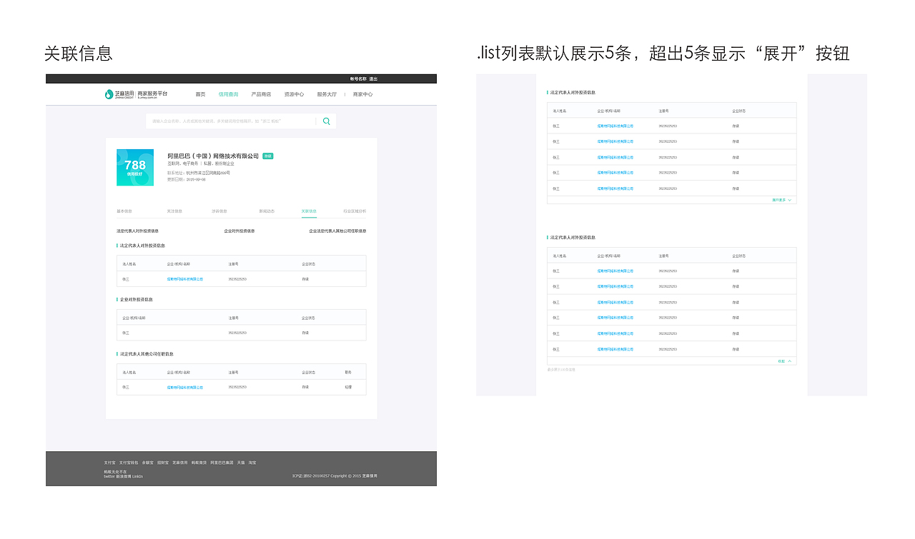 蚂蚁金服芝麻信用完整一组WEB页