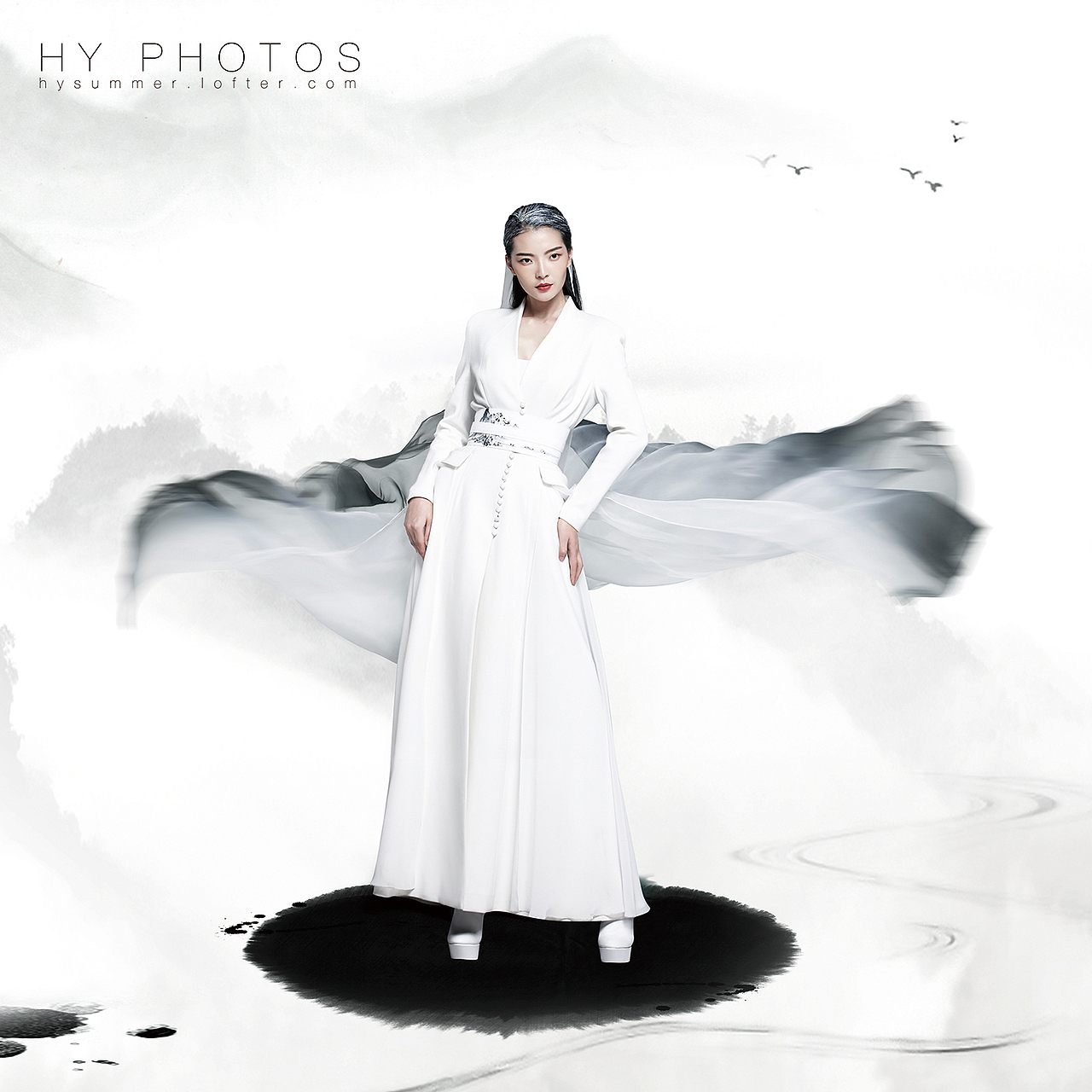 熊英造型服装水墨大片