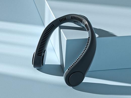 挂脖风扇渲染动画