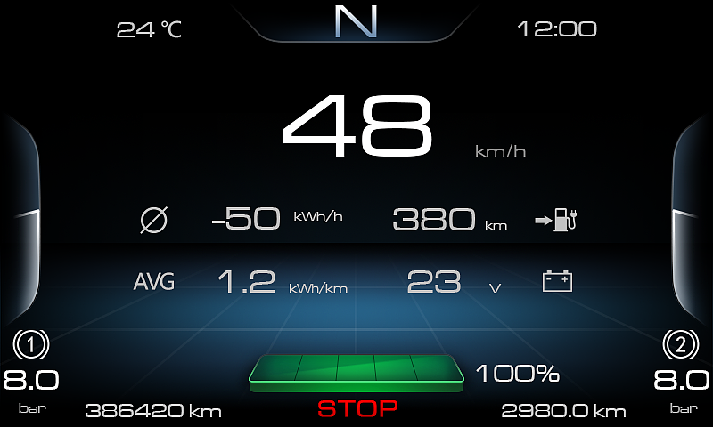 七寸组合仪表设计