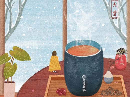 二十四节气插画-大雪 