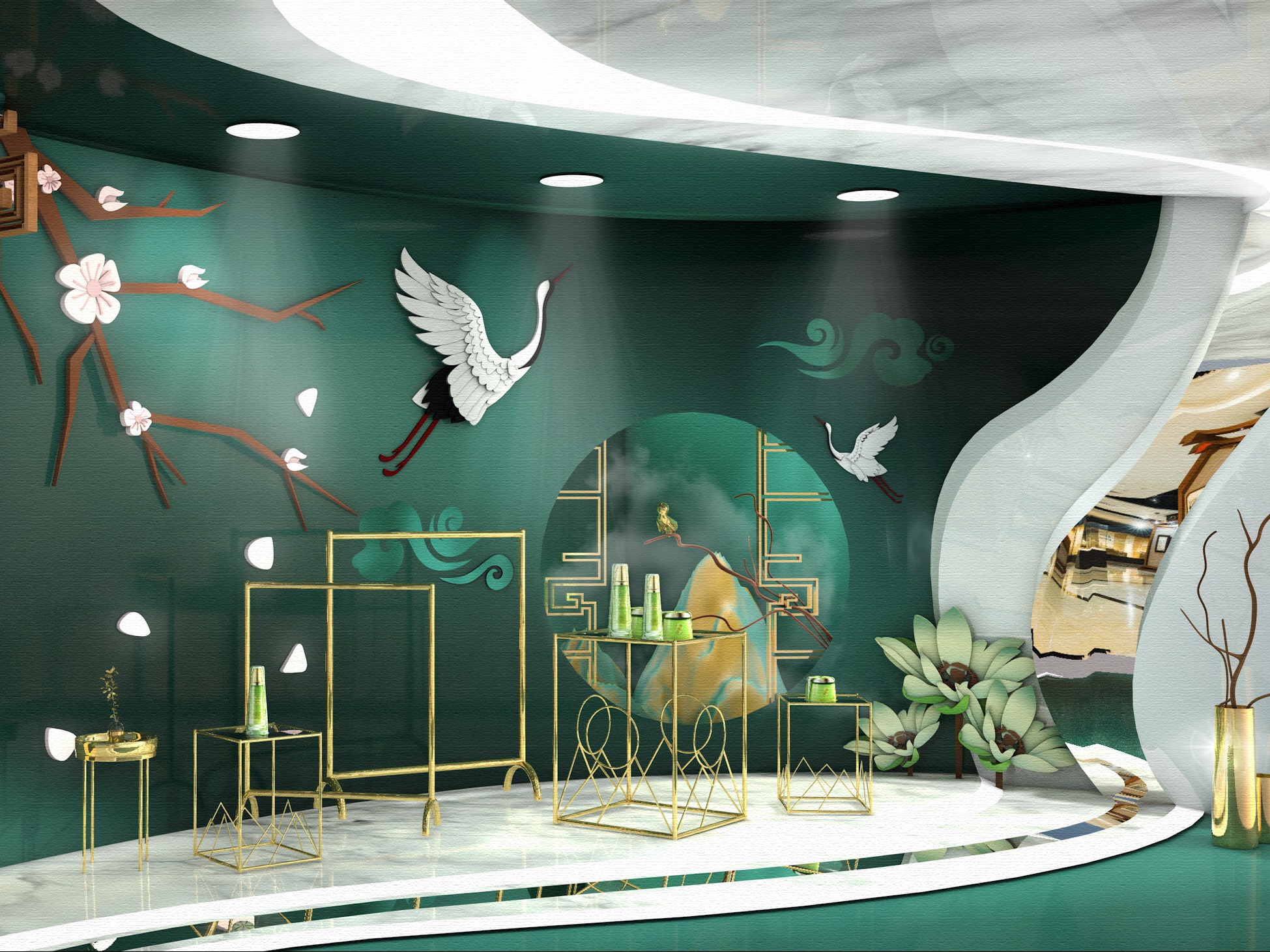 百雀羚展厅设计（C4D中国风）