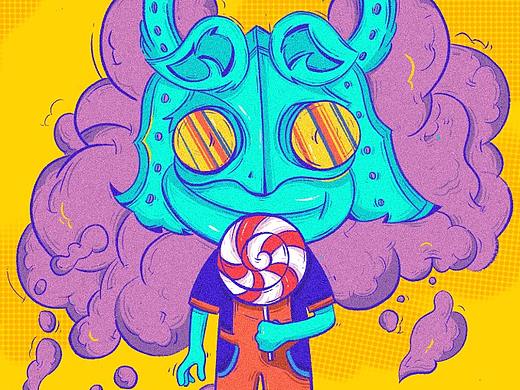 三星堆小怪兽插画