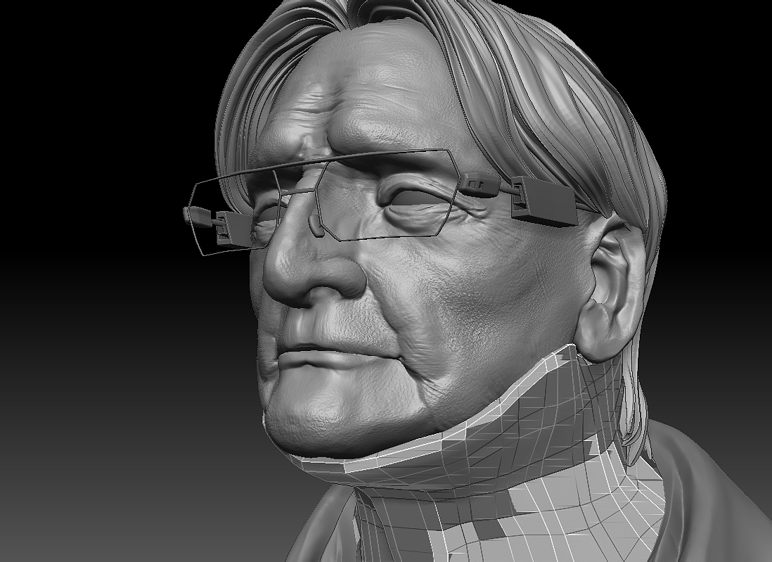 zbrush雕刻的帅老头